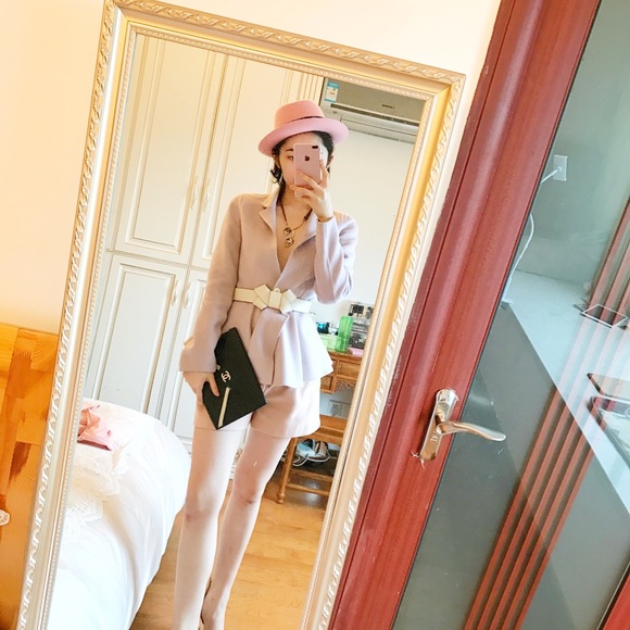 Marni Lilac Light purple peplum 100% cashmere blazer double collared. Size 38 - Picture 3 of 3